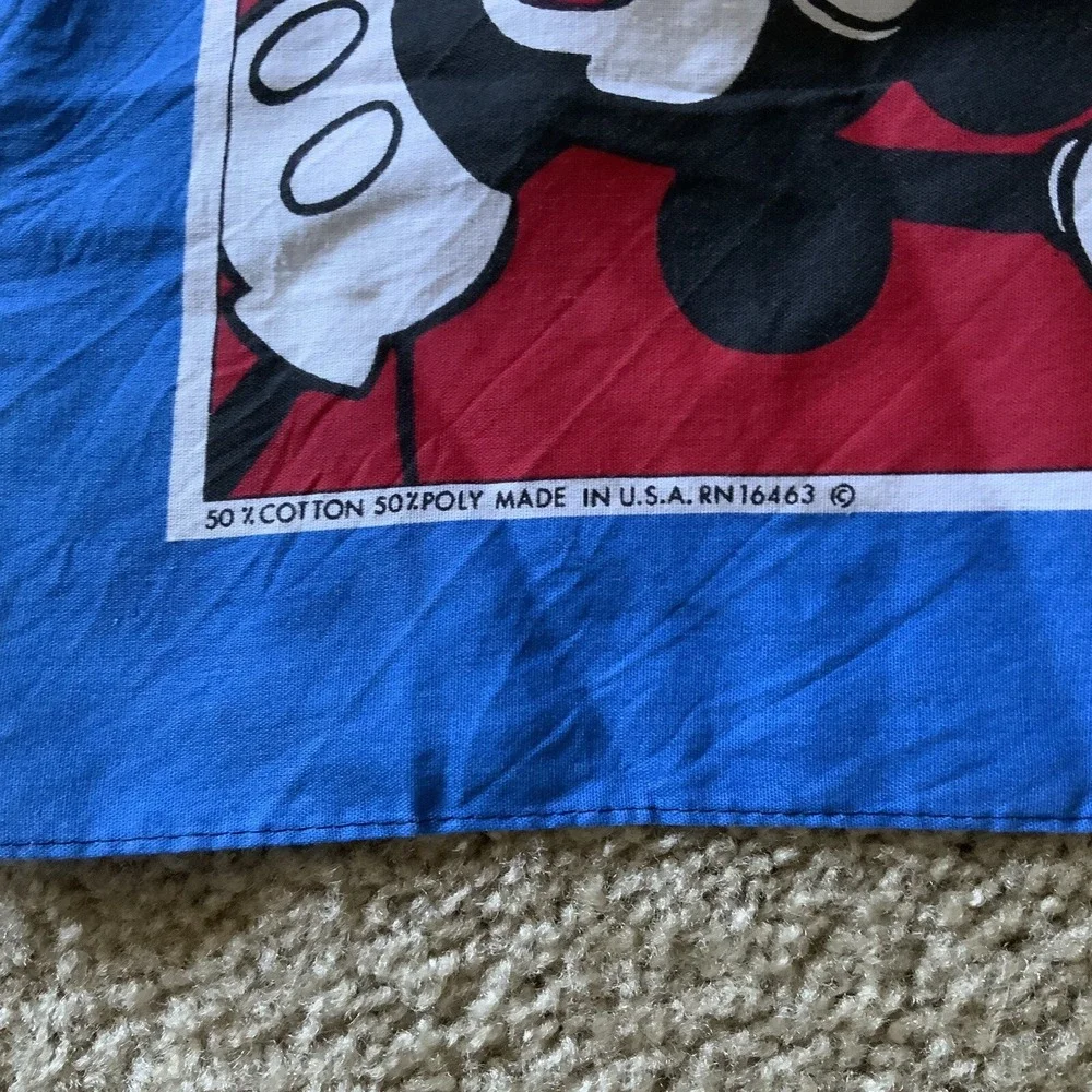Vintage Walt Disney Woronowicz South River NJ Mickey Mouse Bandana USA RN #16463